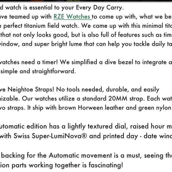 Big idea Design Titanium Field Watch Automatic - Picture 12 of 12